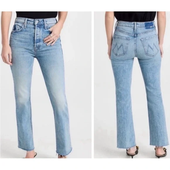 NEW Mother The Tripper Flood Fray High Waist
Ankle Flare Jeans Size 30 - Picture 1 of 13